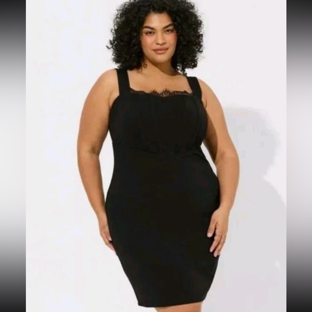 NWT Torrid Size 16 At The Knee Twill Corset Bodycon Dress